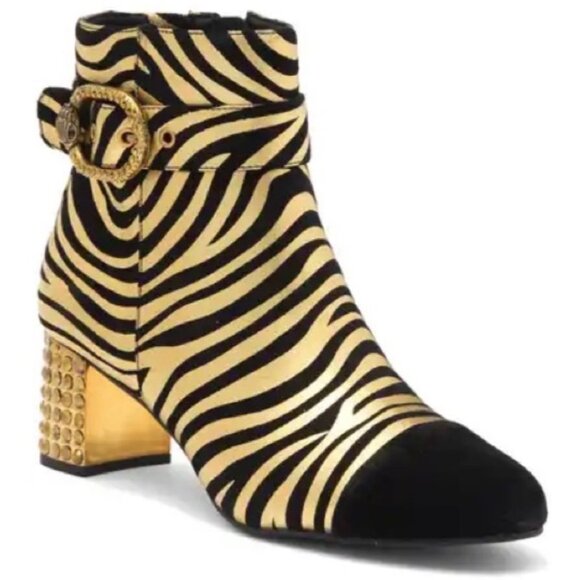 Kurt Geiger London Mayfair Zebra Crystal Heel Ankle Boots Size 37 US 7 New - Picture 10 of 16